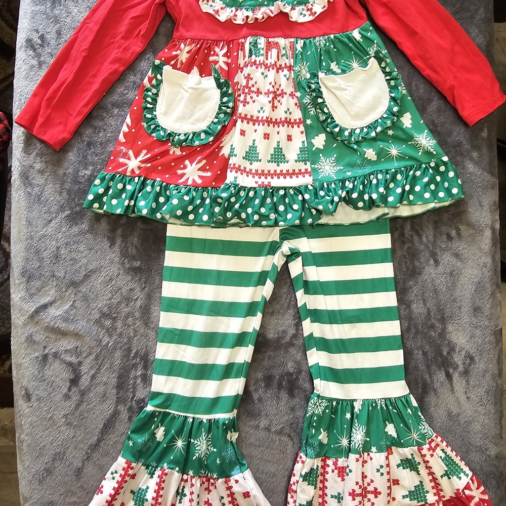 Festive Red and Green Holiday Outfit